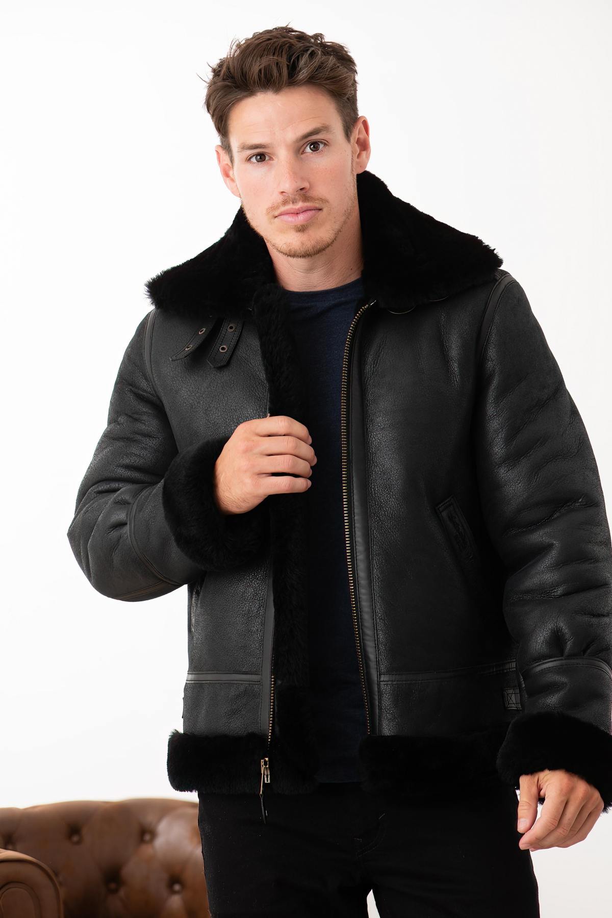  Sheepskin leather bomber - Image n°3