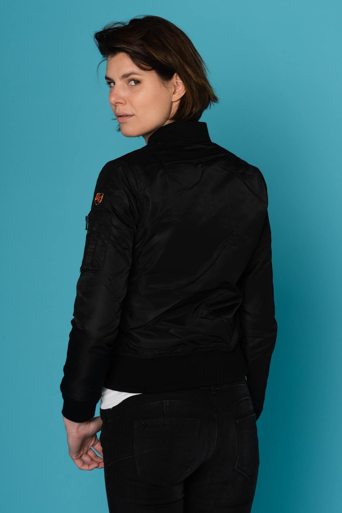  Women's black nylon bombers - Image n°5