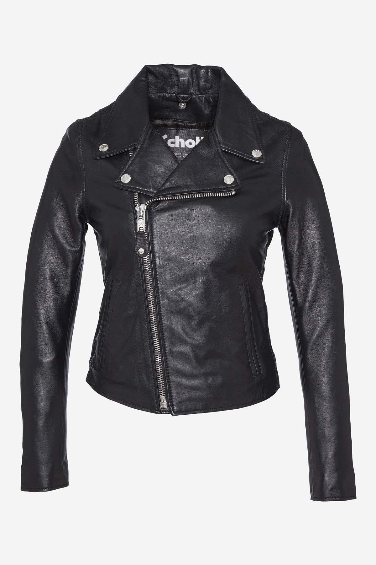 Women's Schott lambskin leather perfecto Black - Image n°16