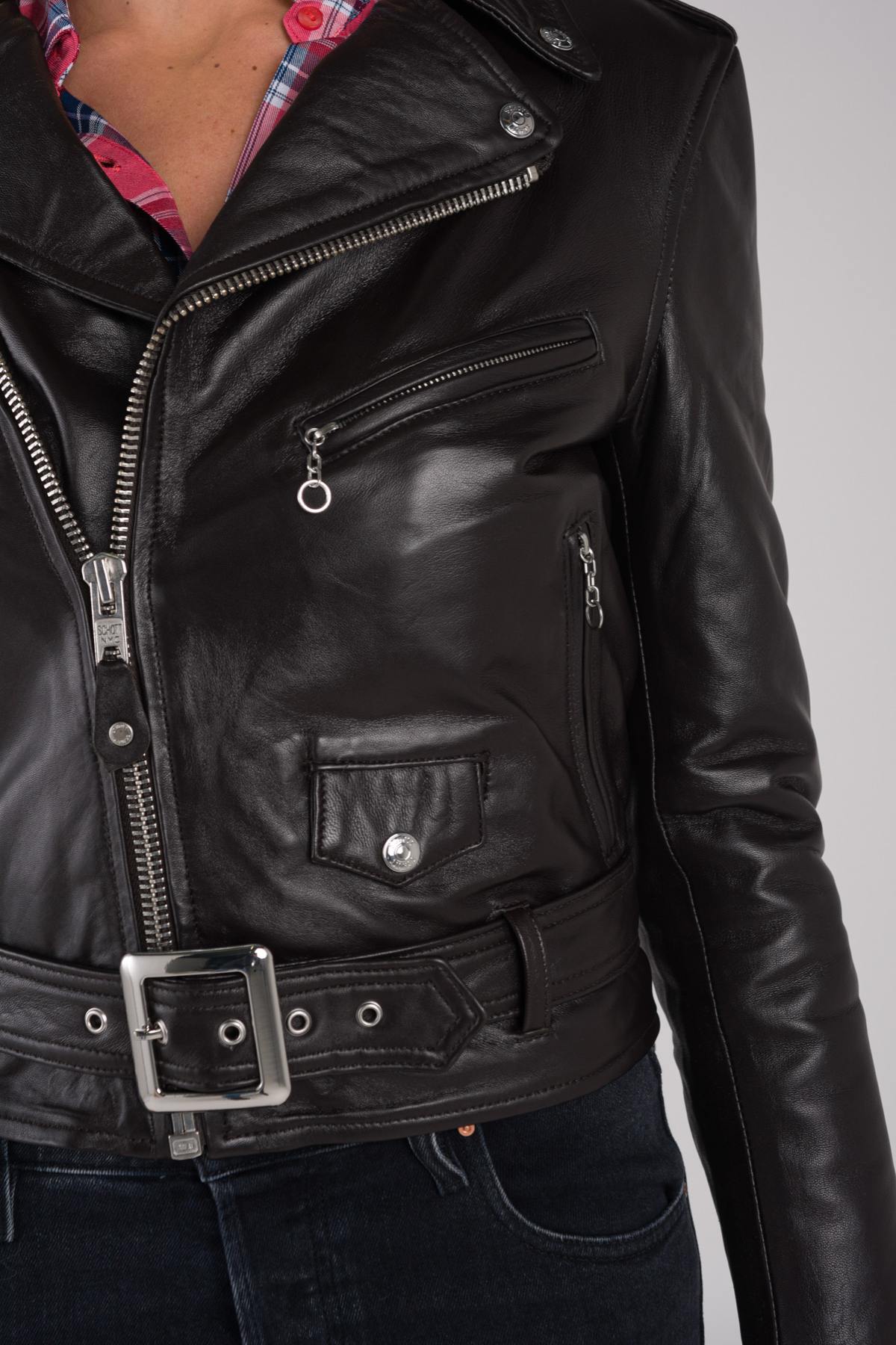 Schott Perfecto for Women in Brown leather - Image n°7