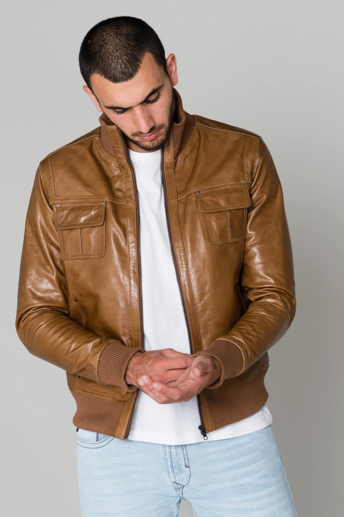 Serge Pariente Men's Light Brown Jacket - Image n°1