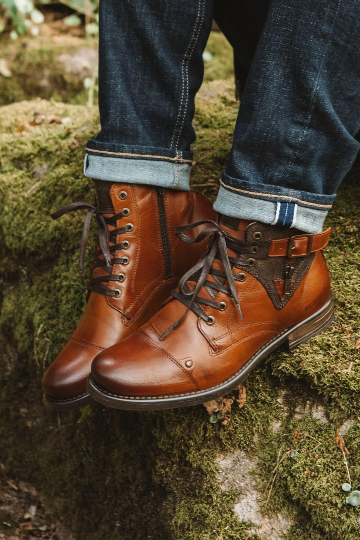 Men's cognac Redskins boots - Image n°1