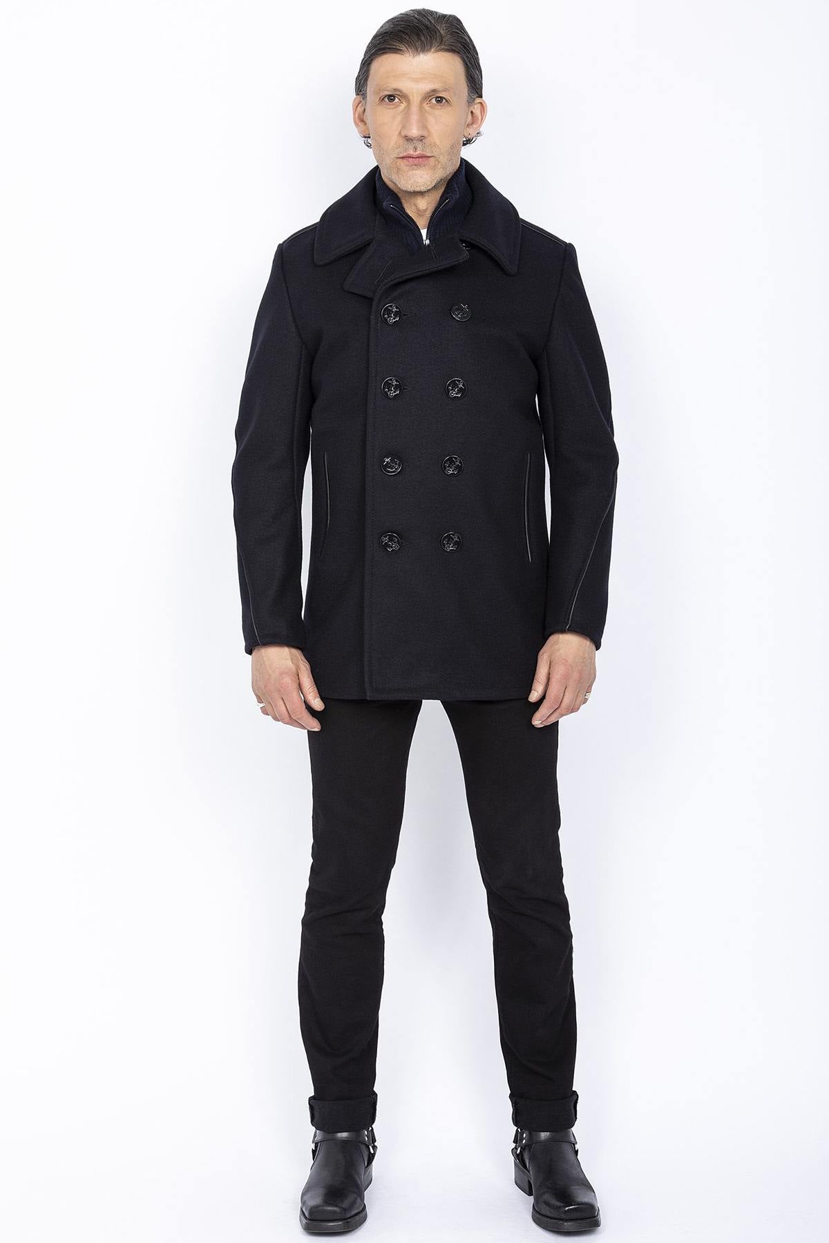 SCHOTT men's updated wool pea coat - Image n°2