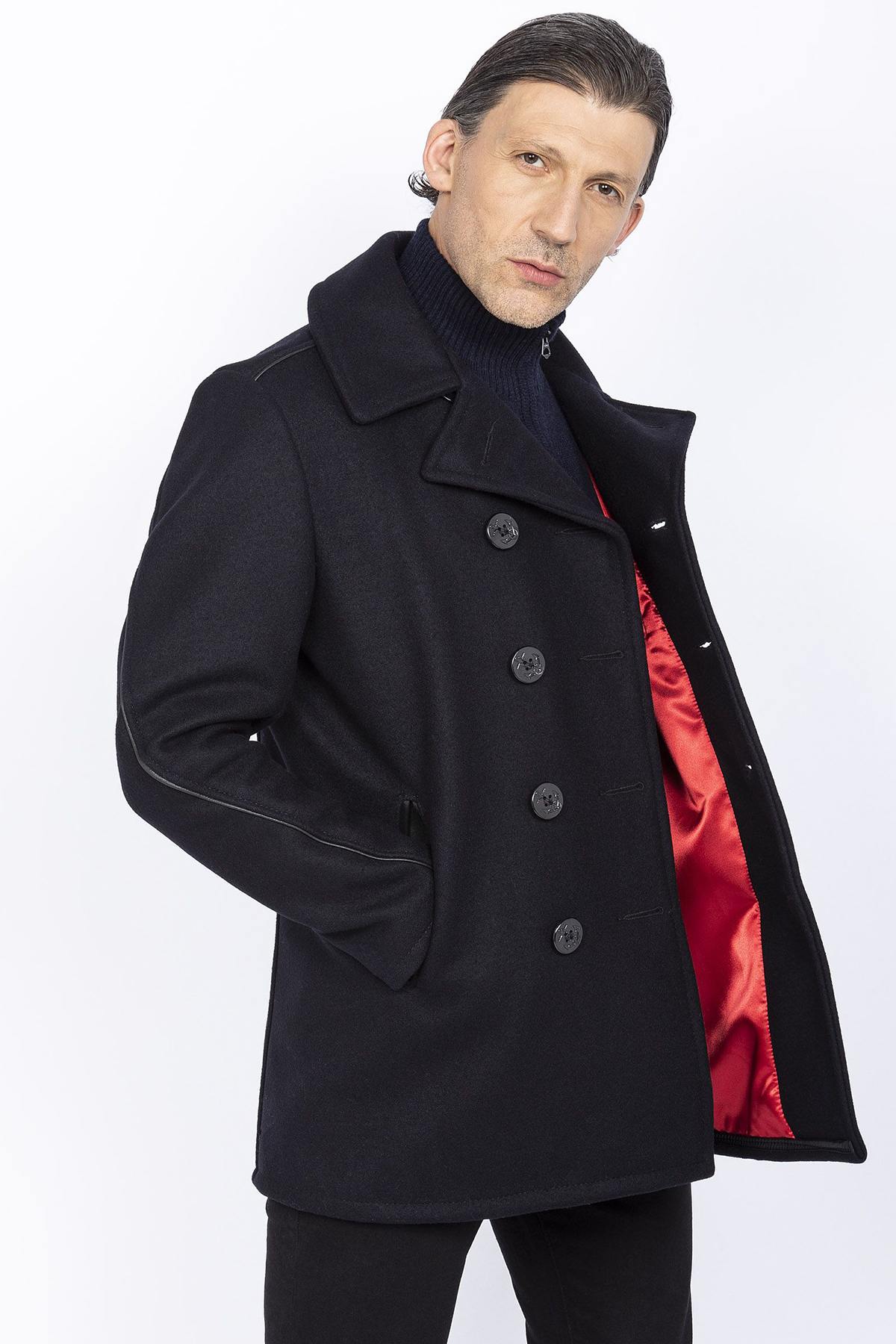 SCHOTT men's updated wool pea coat - Image n°4