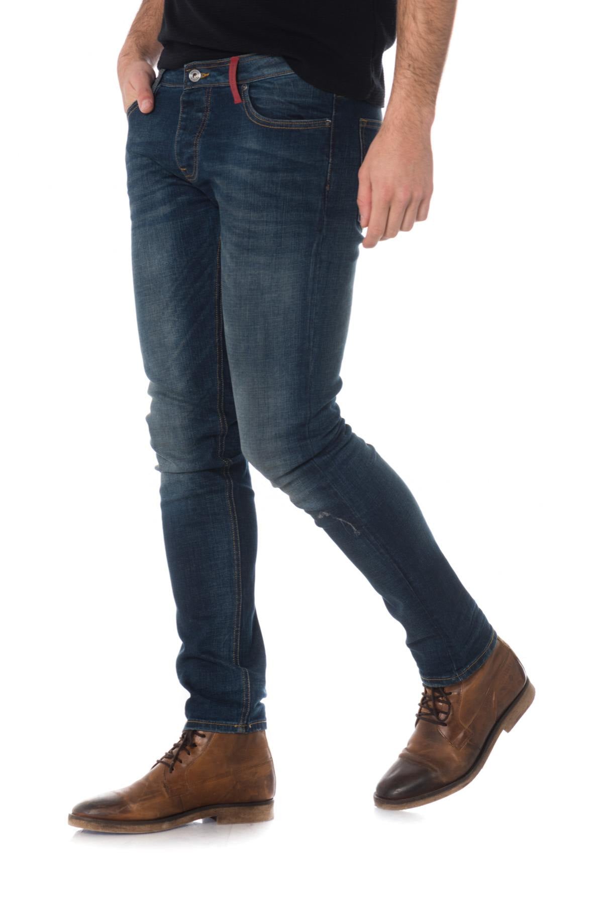 Men's fit washed blue jeans - Image n°5