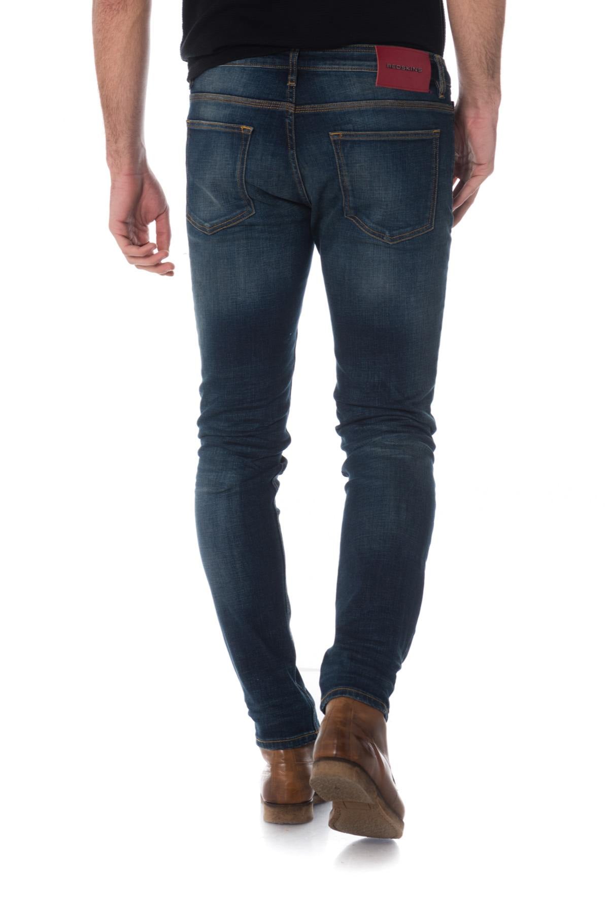 Men's fit washed blue jeans - Image n°6