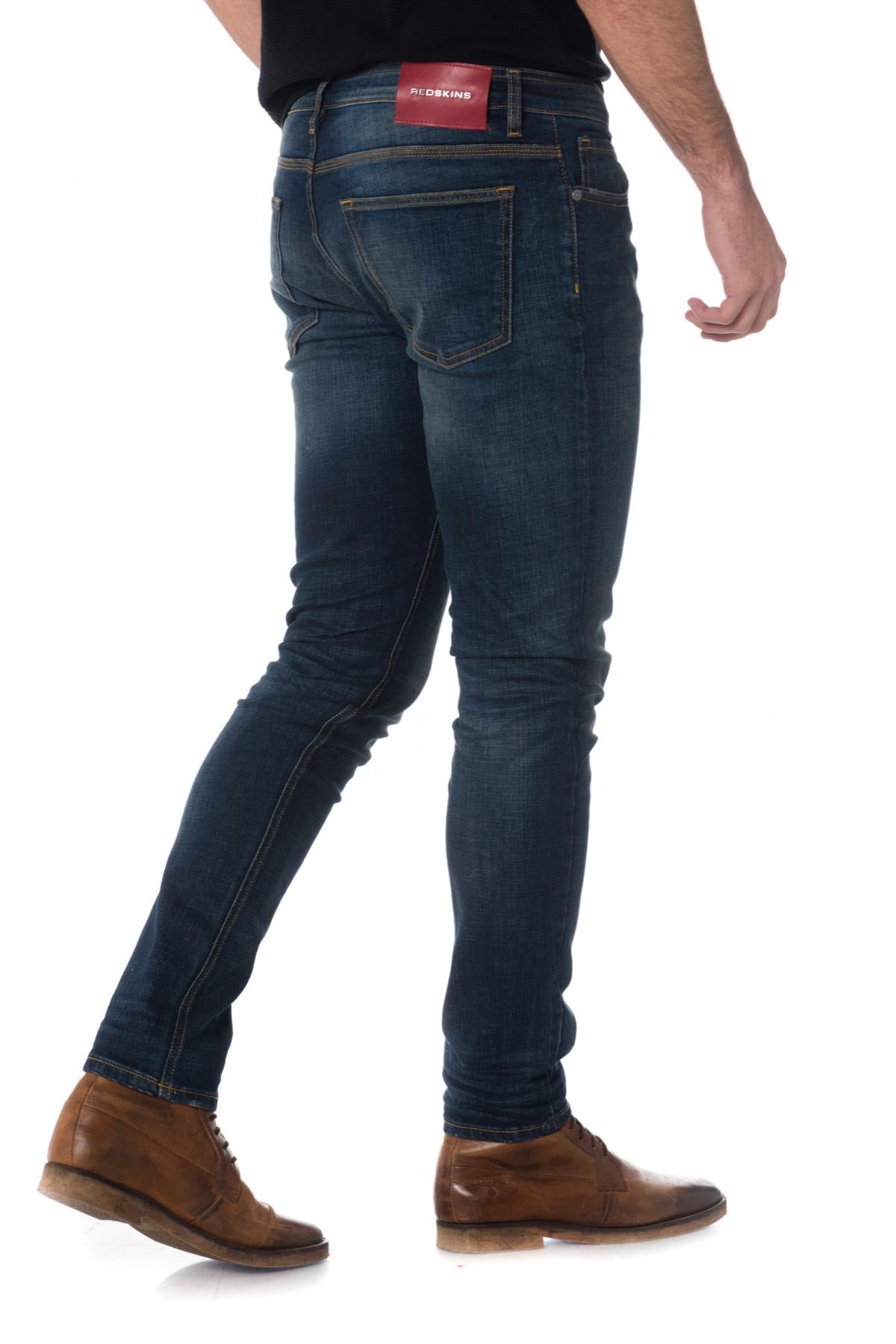 Men's fit washed blue jeans - Image n°2