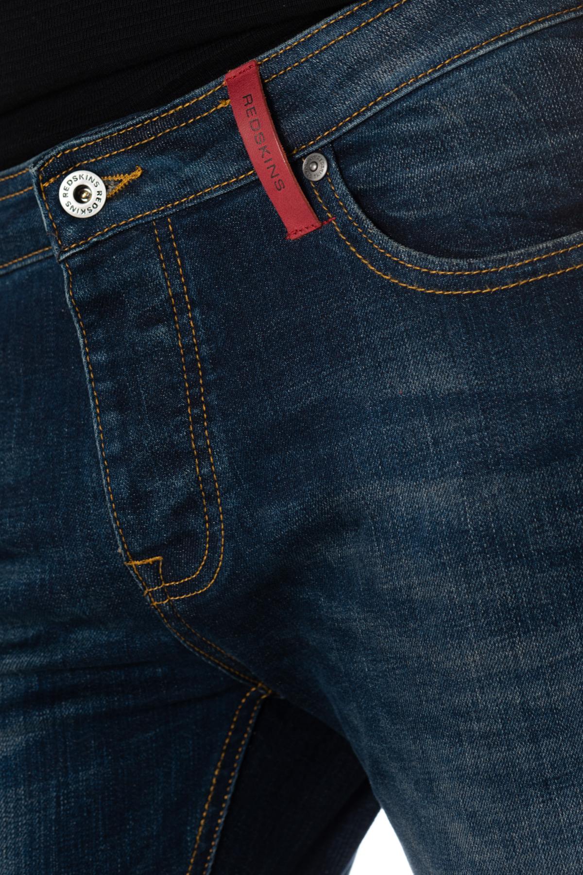 Men's fit washed blue jeans - Image n°3