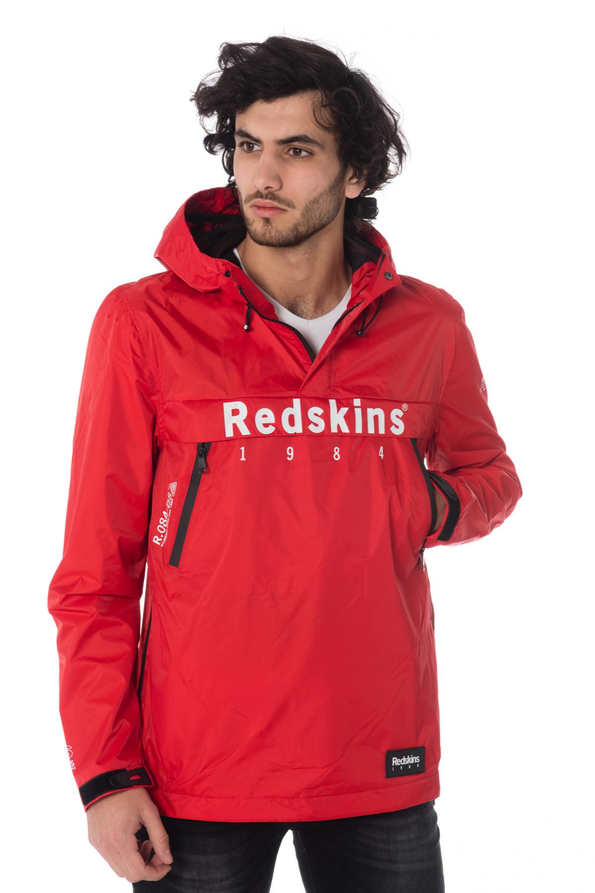 Red windbreaker with hood - Image n°1