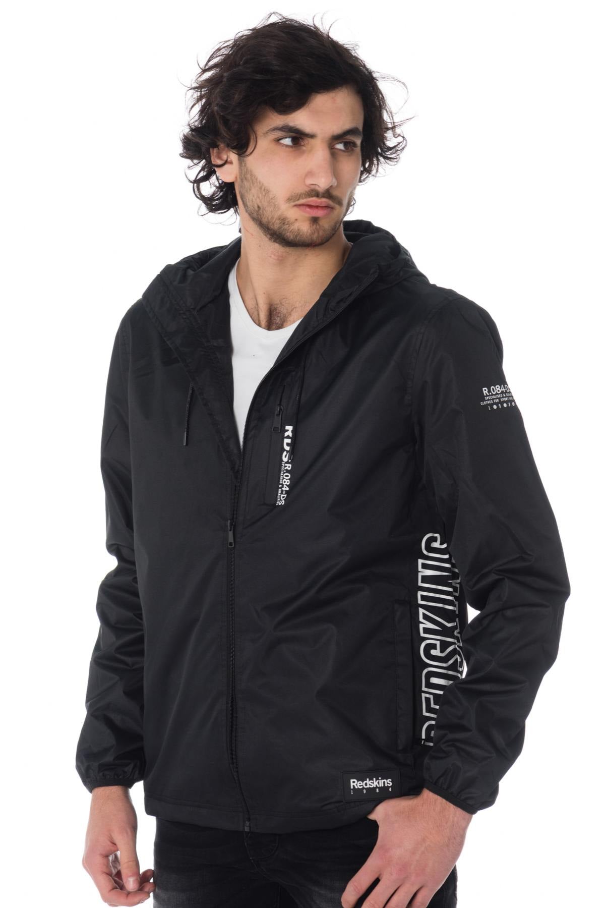 Men's black waterproof jacket - Image n°1