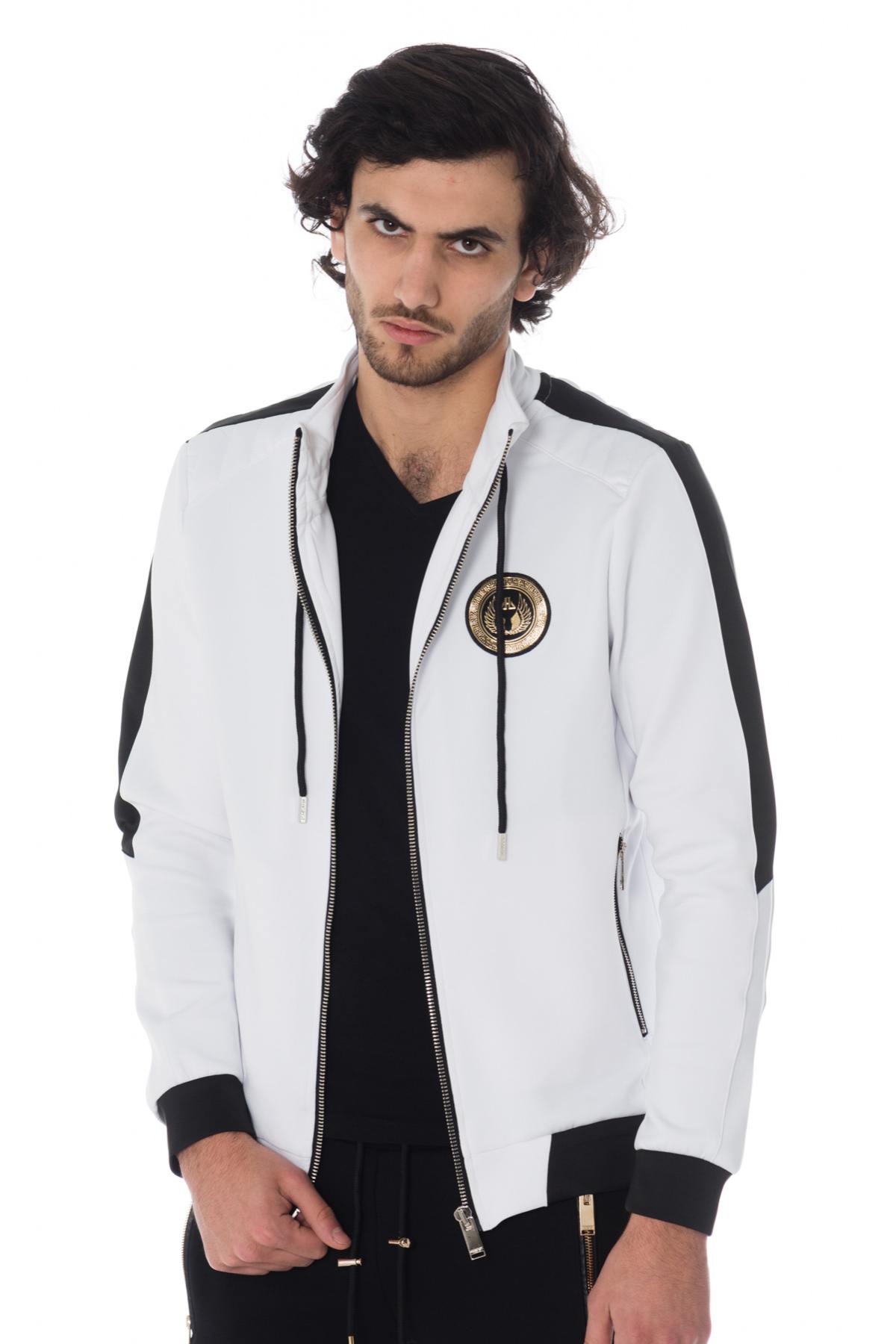 Men's white and black track jacket - Image n°3