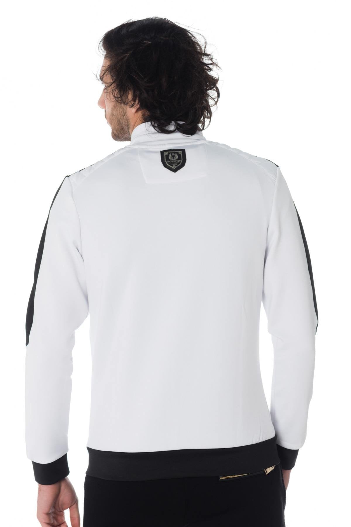 Men's white and black track jacket - Image n°4