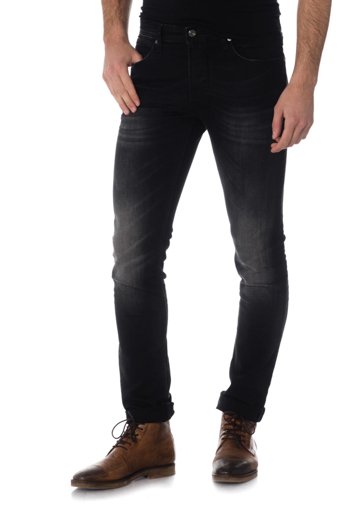 Men's black used slimfit jeans - Image n°1