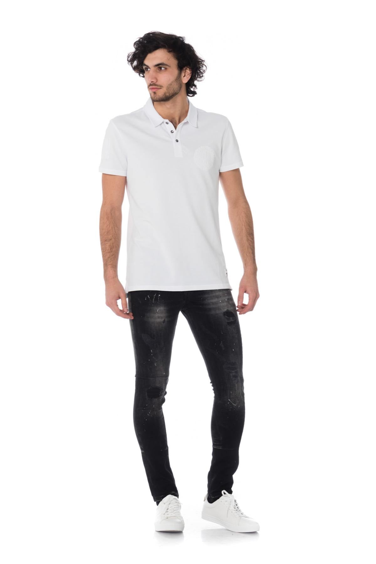 Men's black destroyed skinny jeans - Image n°4