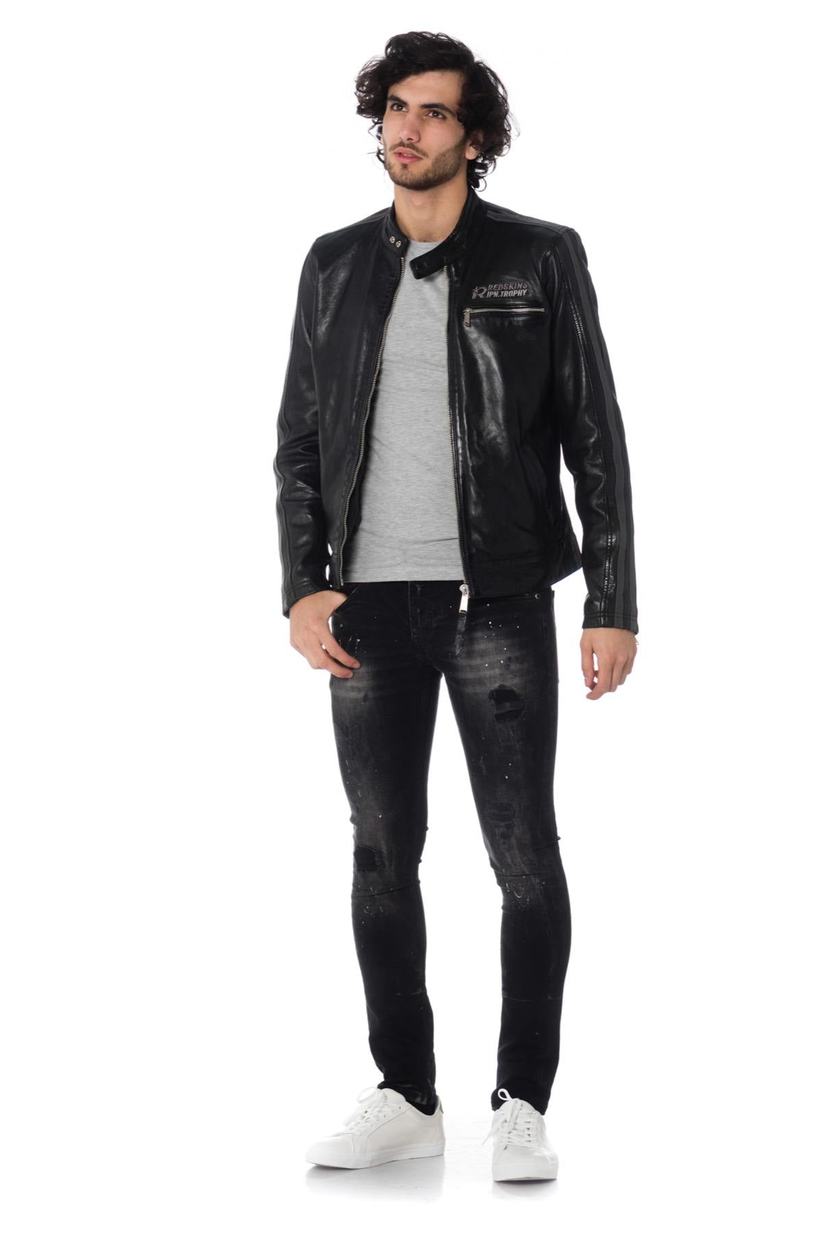 Japan trophy black leather jacket - Image n°2