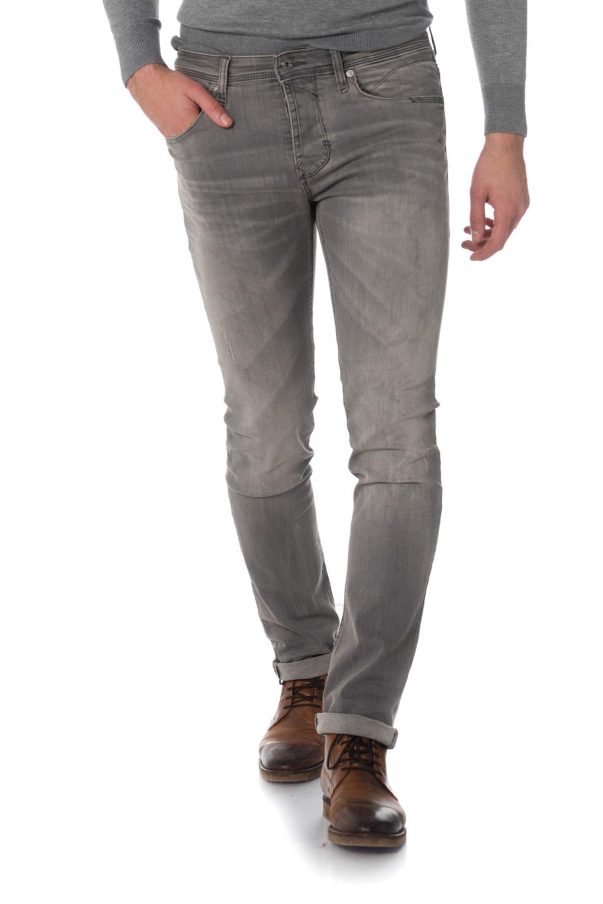 Men's light gray washed jeans - Image n°6