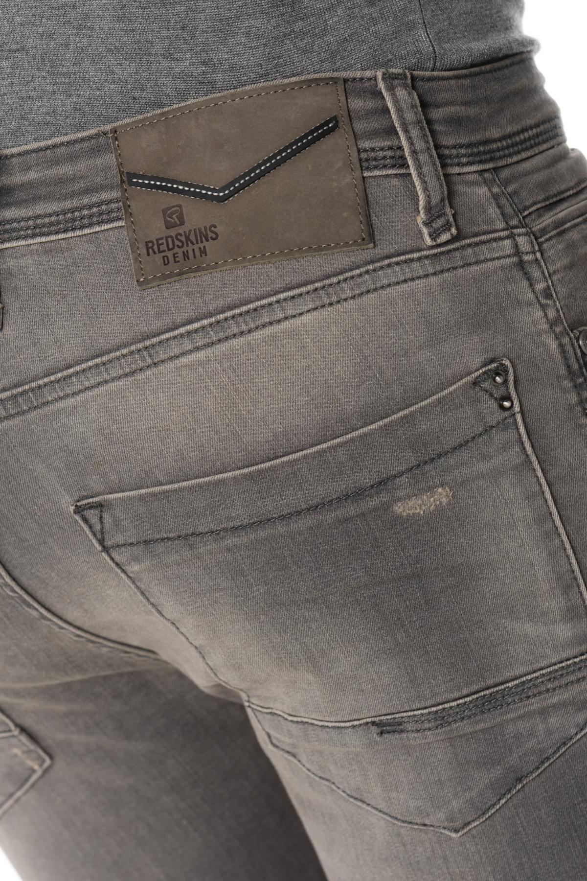 Men's light gray washed jeans - Image n°3