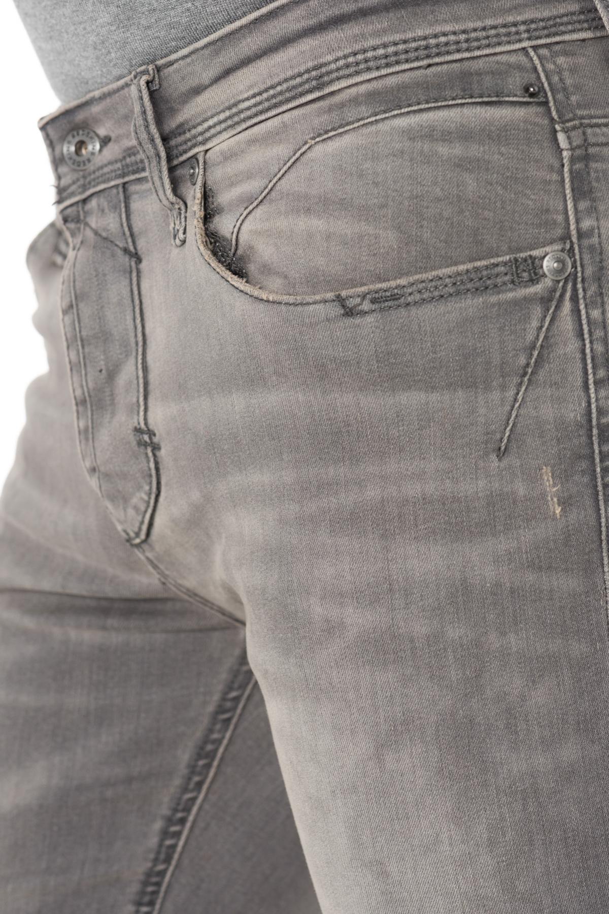 Men's light gray washed jeans - Image n°4