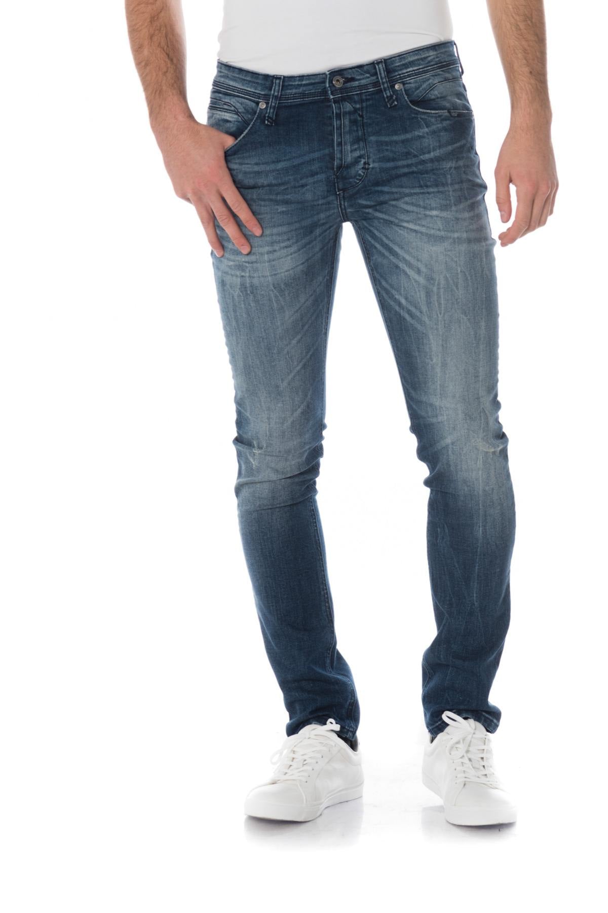 Washed blue men's jeans - Image n°1