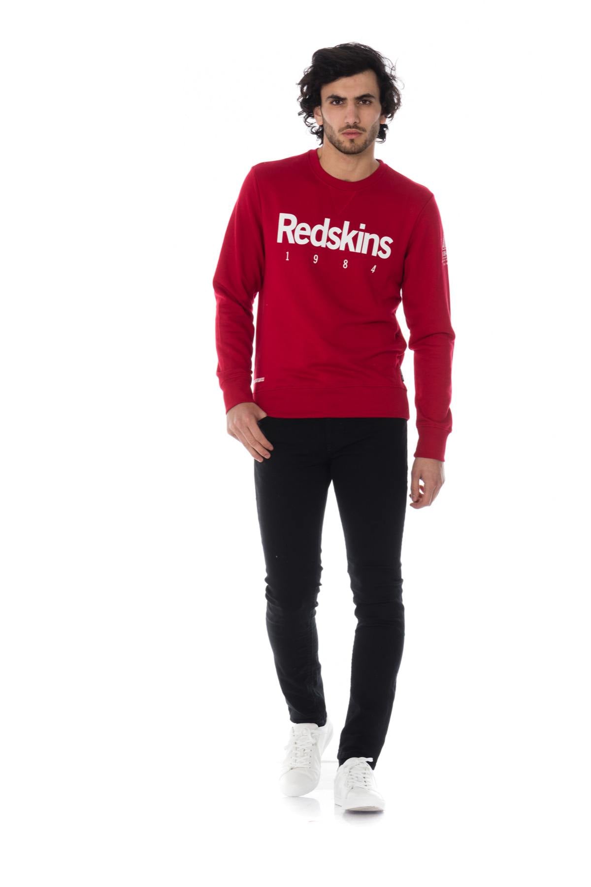 Men's red round neck sweater - Image n°2