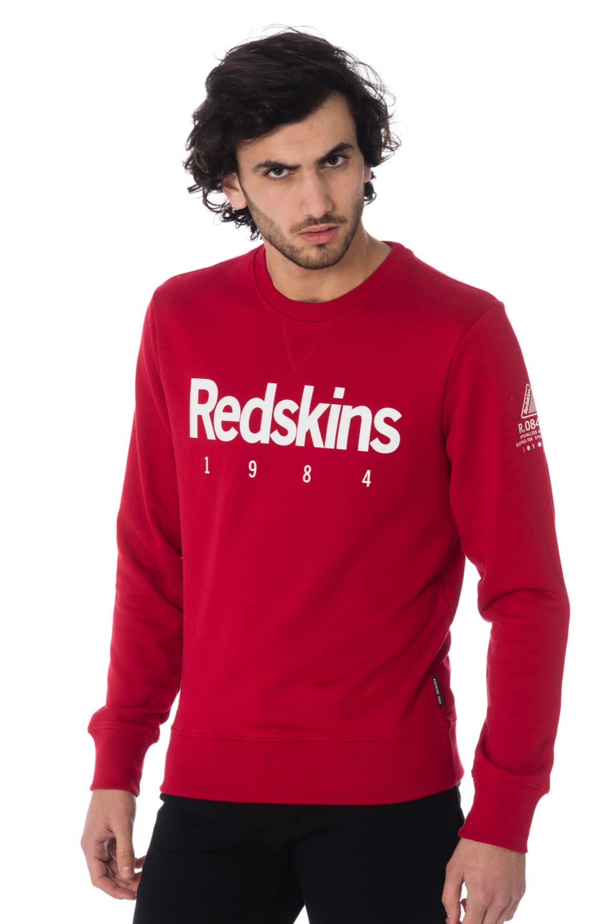 Men's red round neck sweater - Image n°4