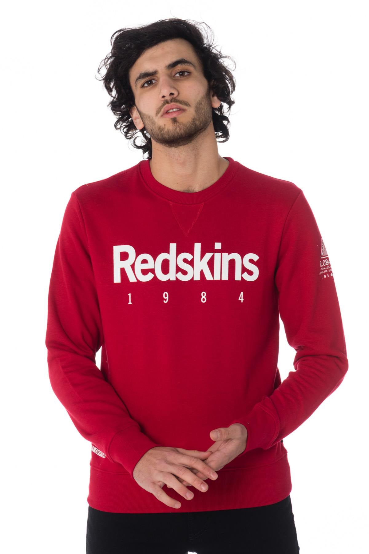 Men's red round neck sweater - Image n°1