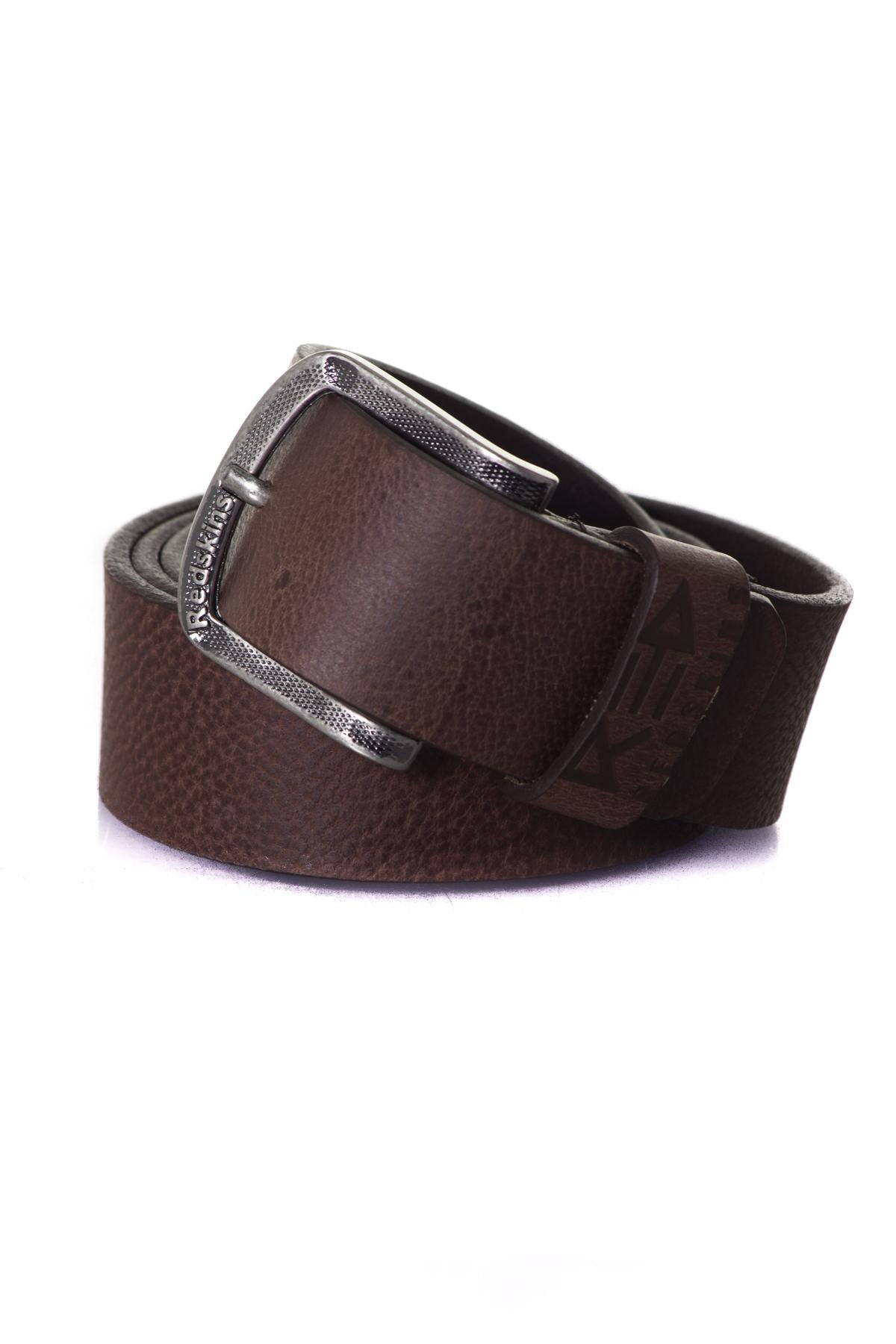 Men's brown leather belt - Image n°1