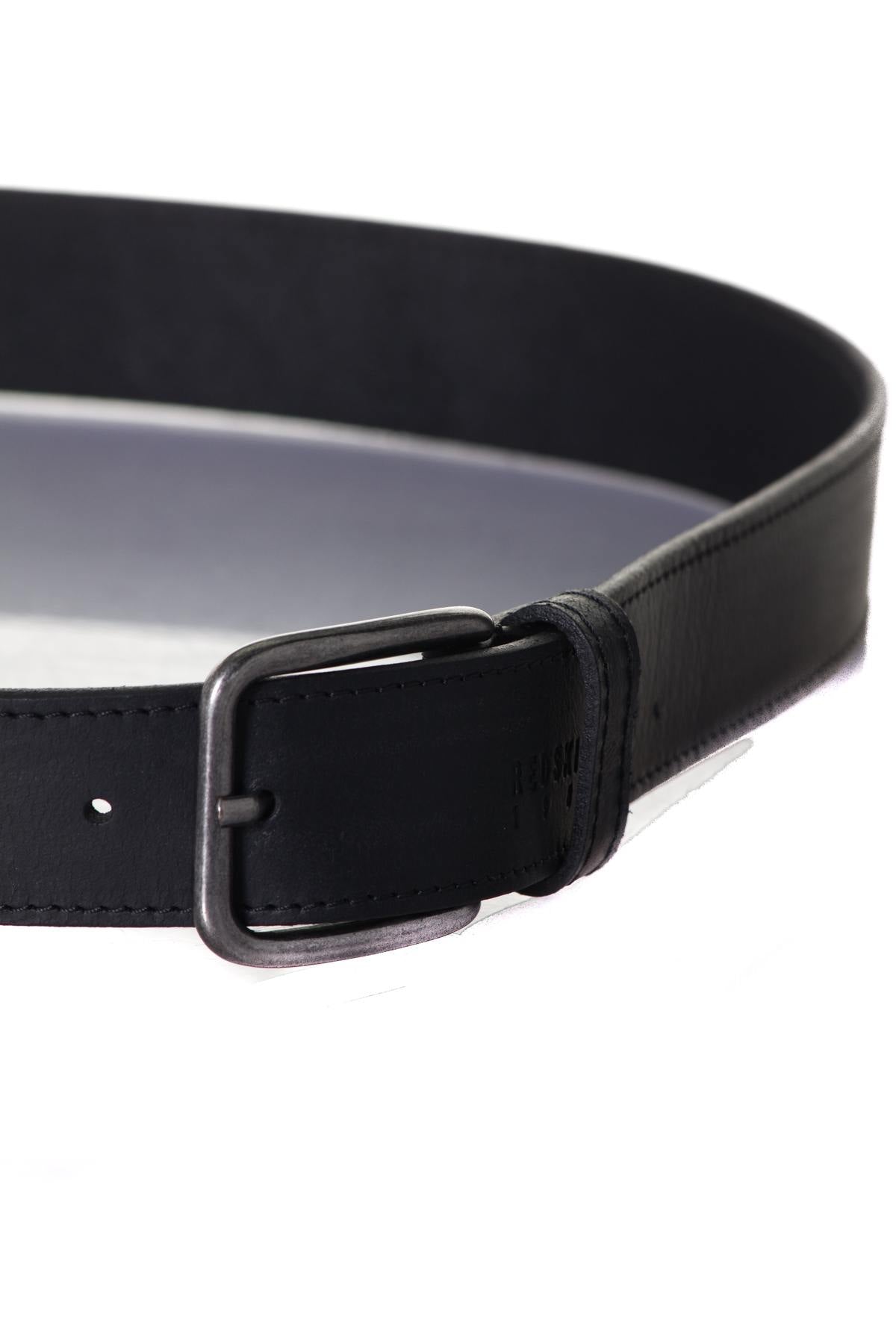 Black buffalo leather belt - Image n°2