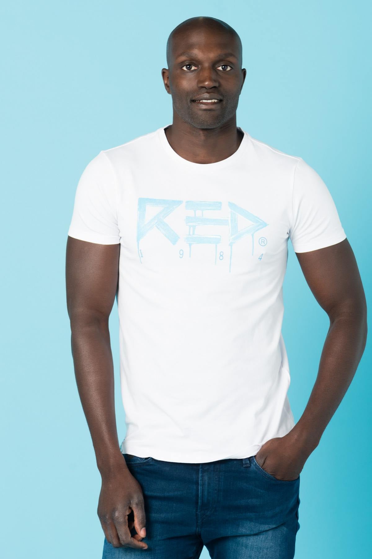 White straight cut t-shirt - Image n°1