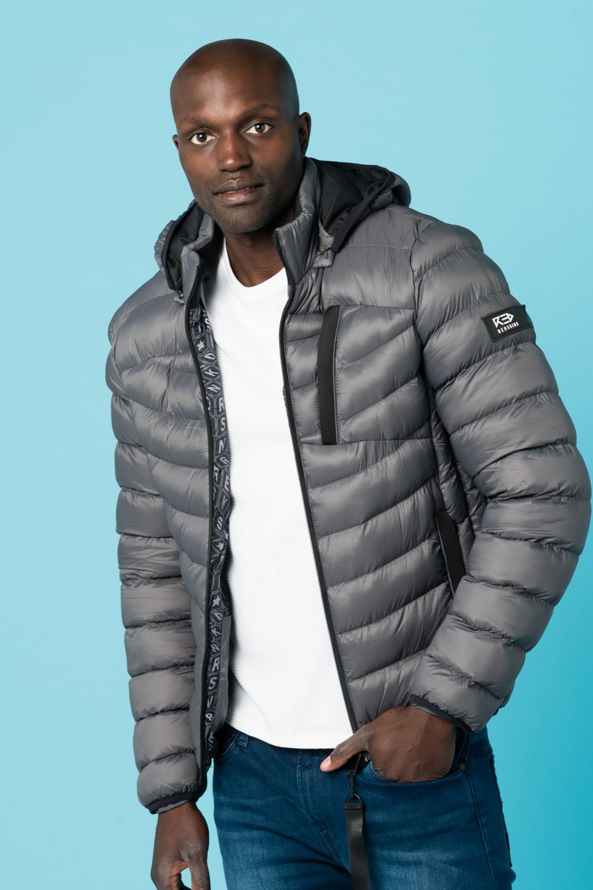 Removable hooded down jacket - Image n°1