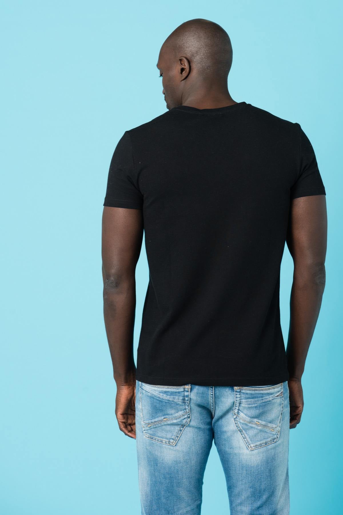 Black short-sleeved t-shirt - Image n°3