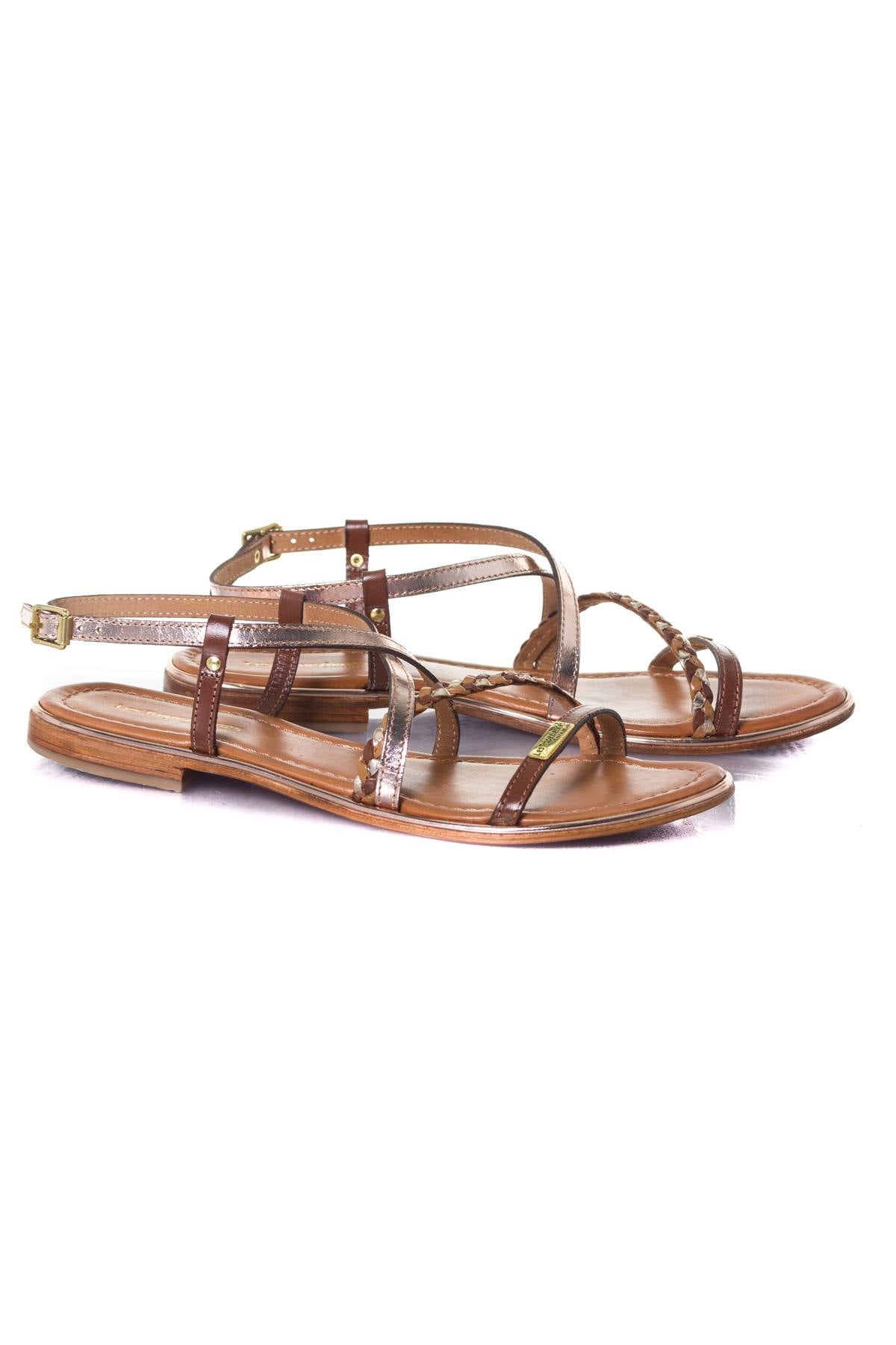 Women's tan sandals - Image n°1