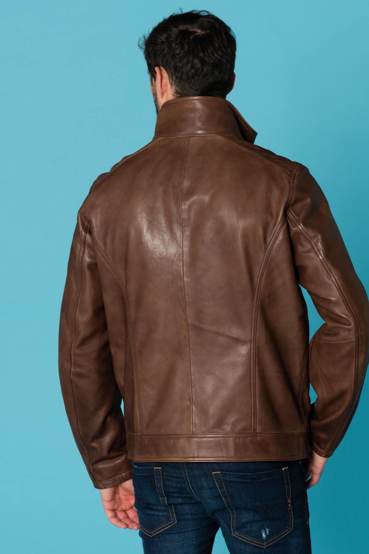 Bison lamb leather jacket - Image n°4