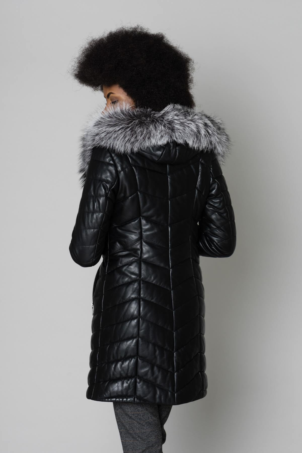 Long lambskin jacket - Image n°6