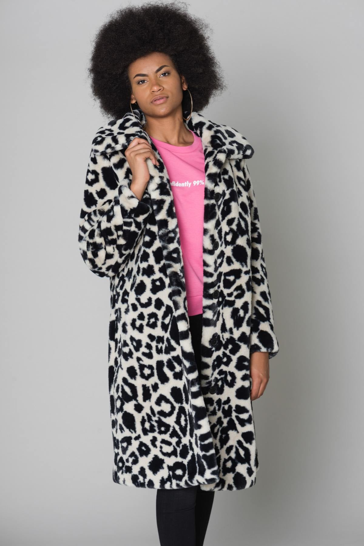 Women's faux fur animal pattern - Image n°2