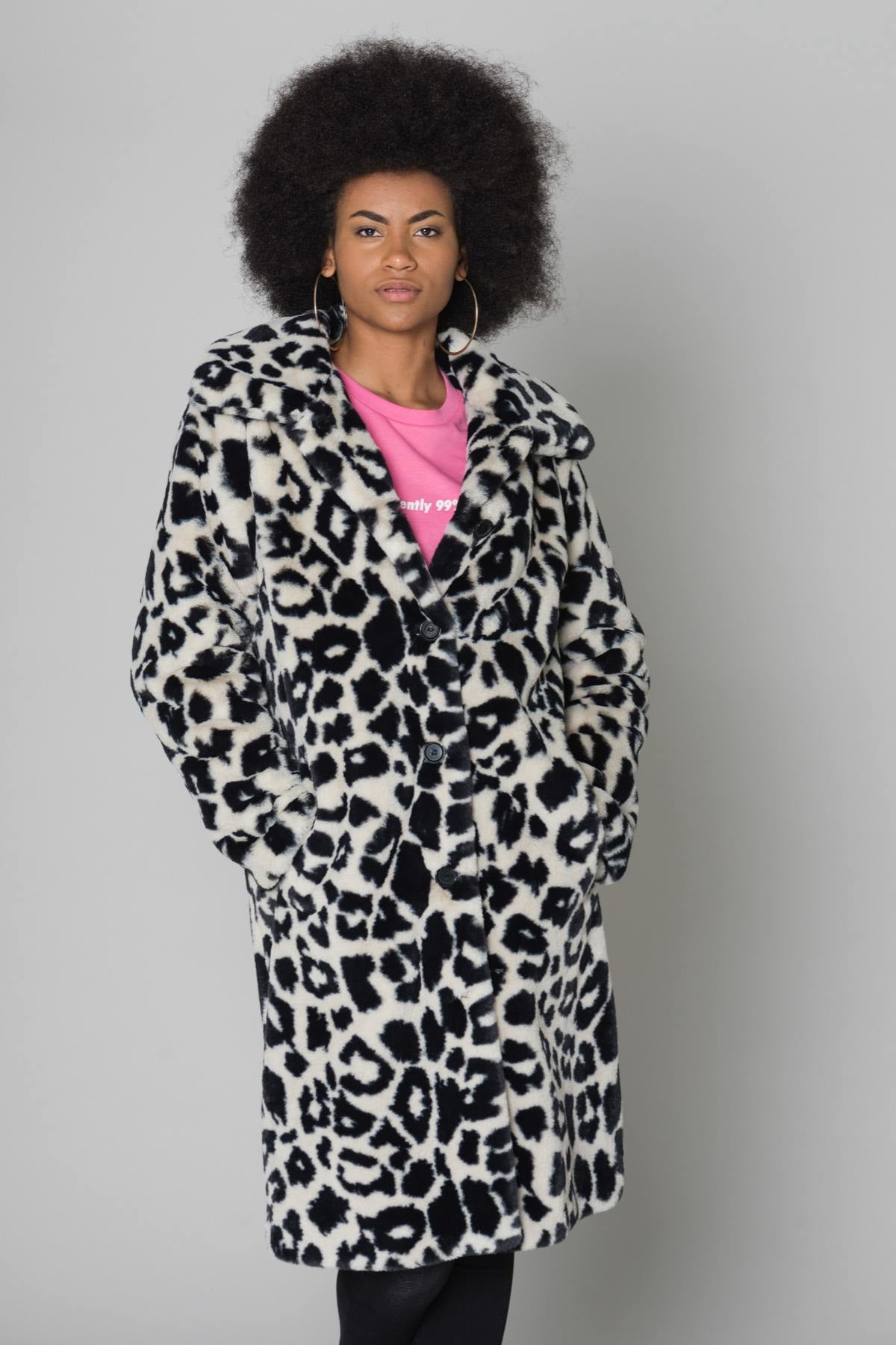 Women's faux fur animal pattern - Image n°4