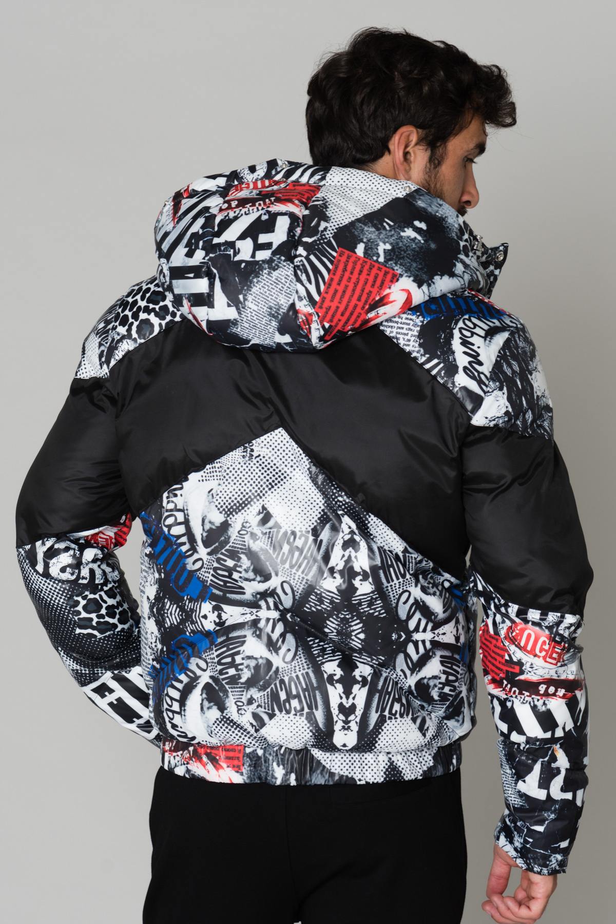 Jacket with black and white print - Image n°5