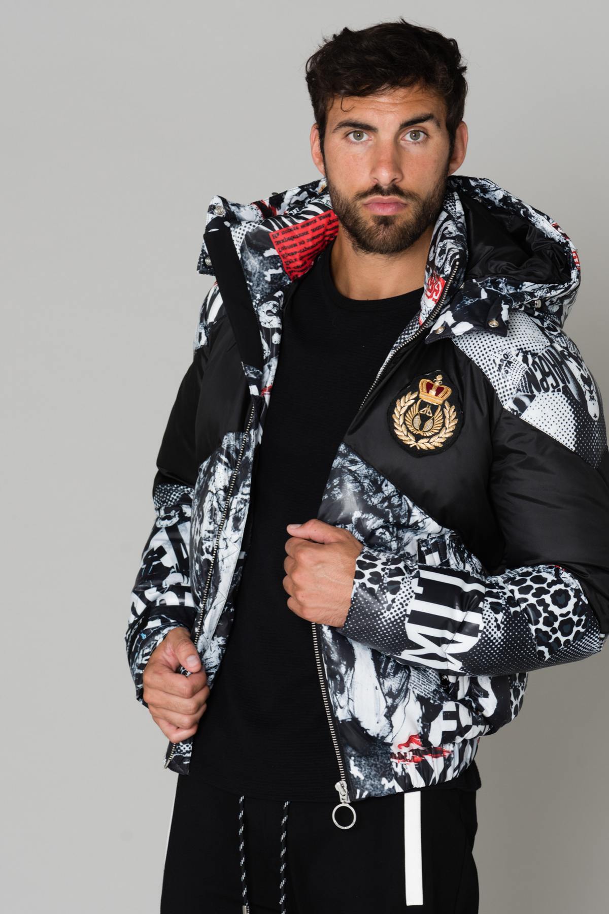 Jacket with black and white print - Image n°7