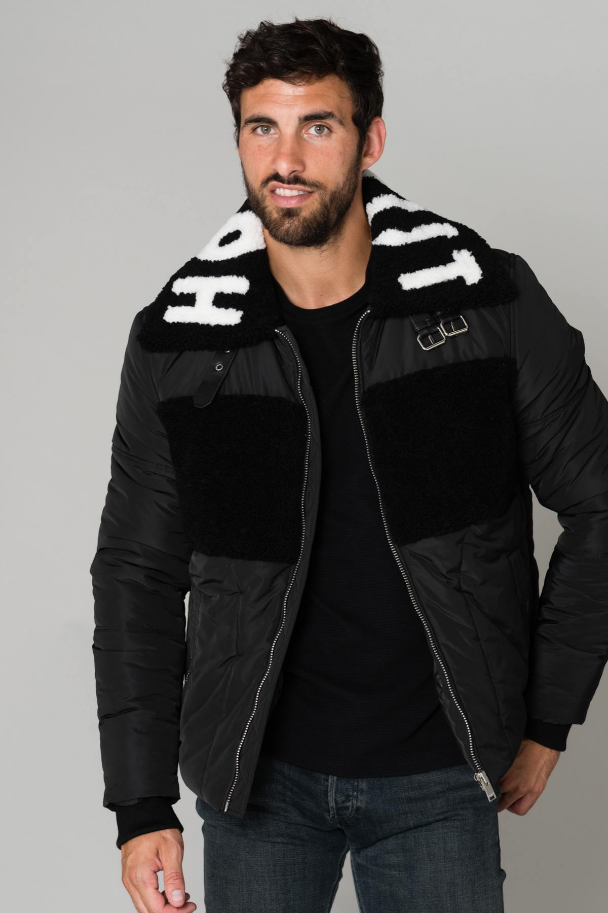 Black jacket with black fur - Image n°1