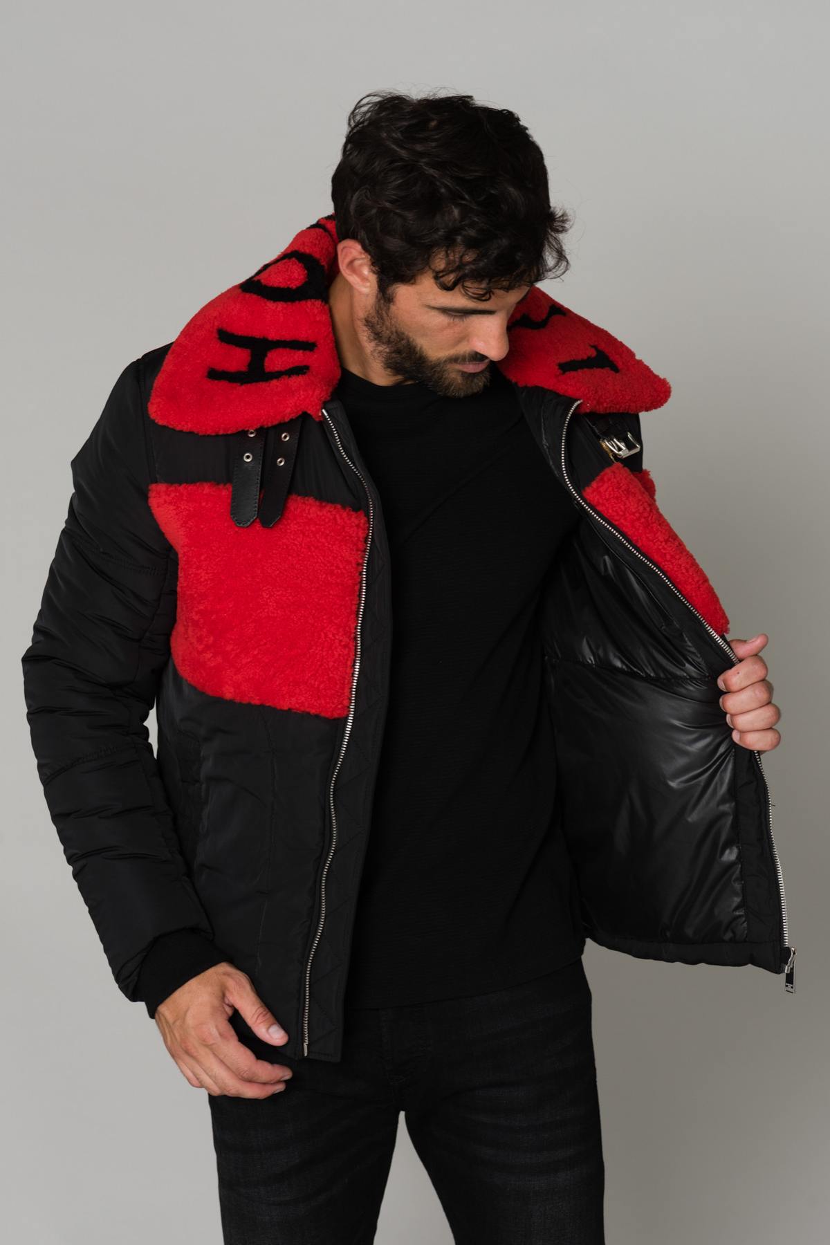 Black jacket with red collar - Image n°4