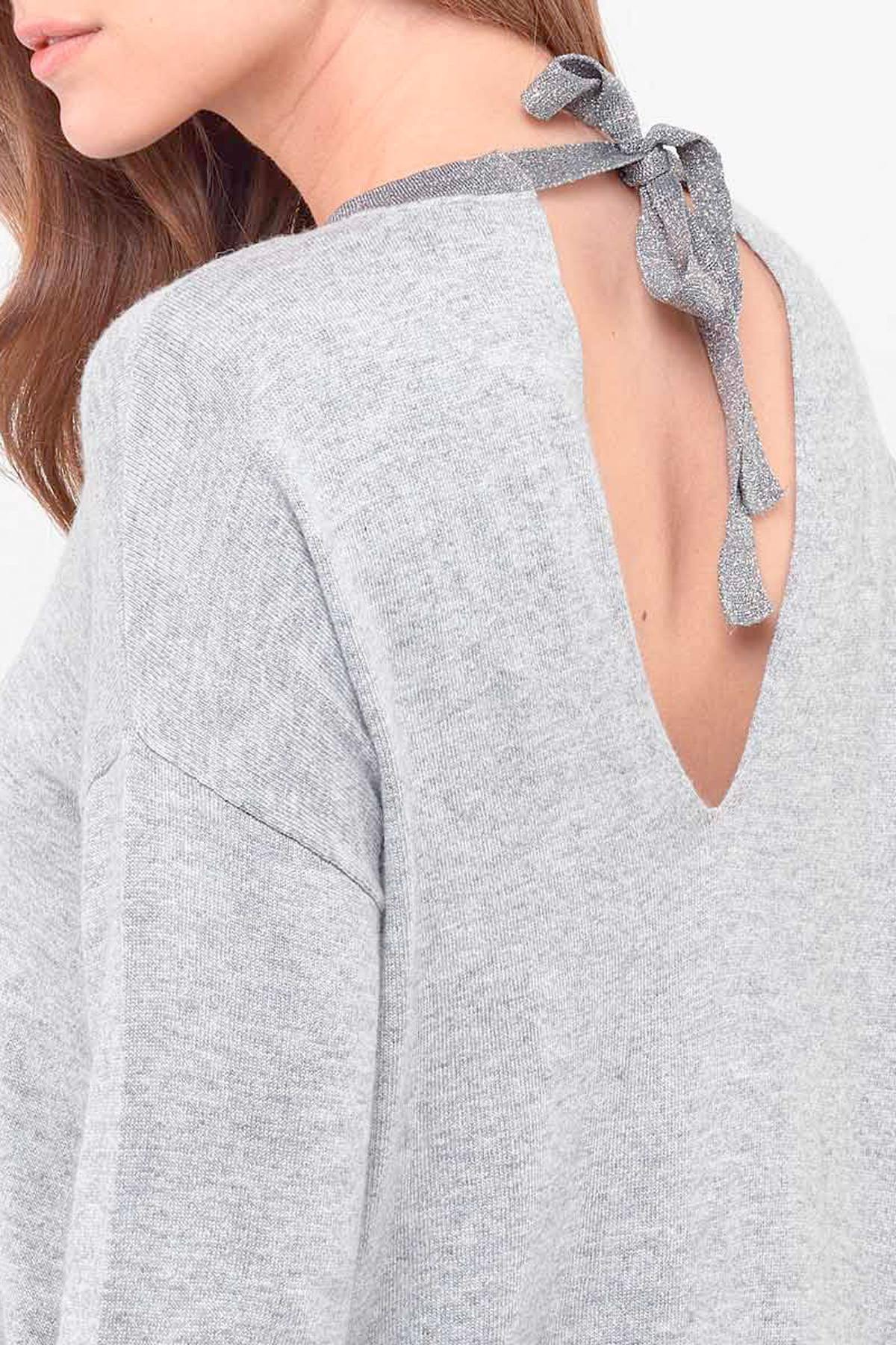 Light gray long-sleeved sweater - Image n°2