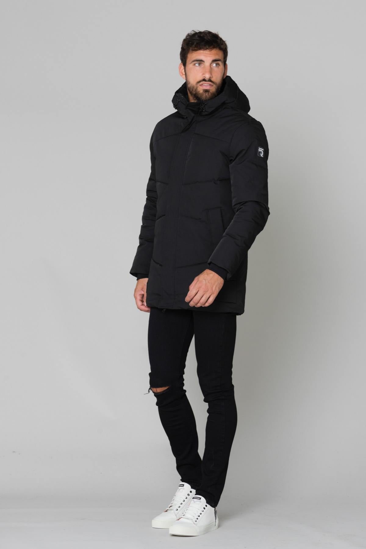 Men's black parka - Image n°3