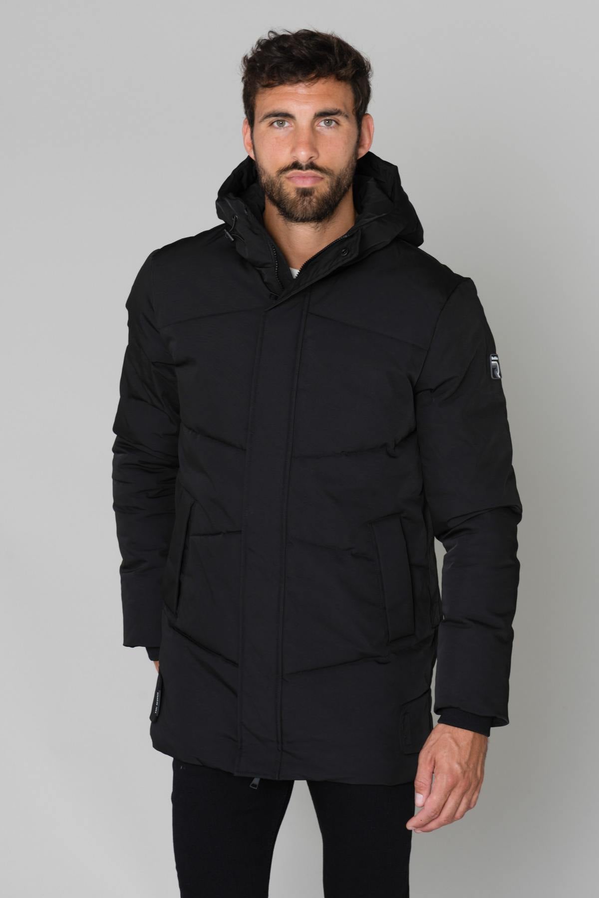 Men's black parka - Image n°4