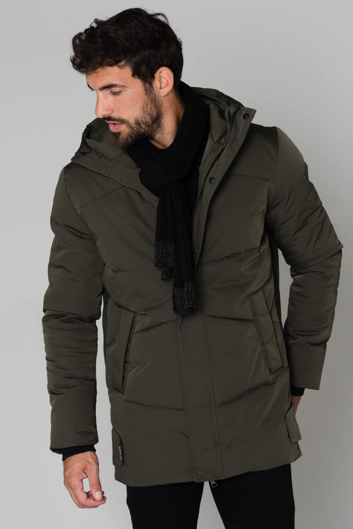 Mid-length khaki jacket - Image n°3