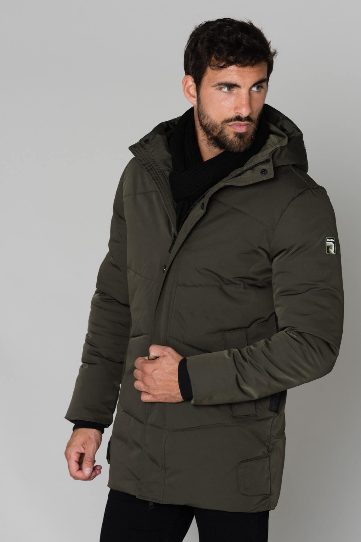 Mid-length khaki jacket - Image n°1