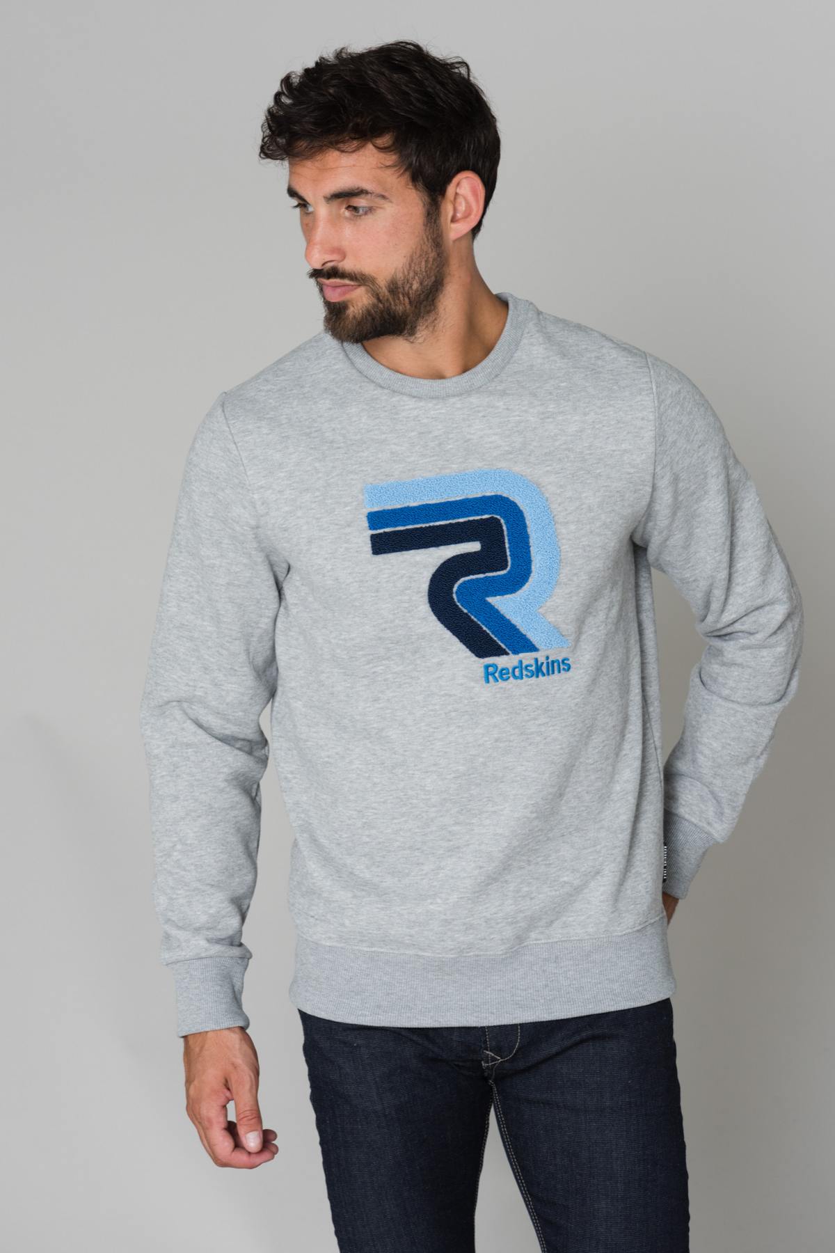  Men's gray cotton sweater - Image n°1