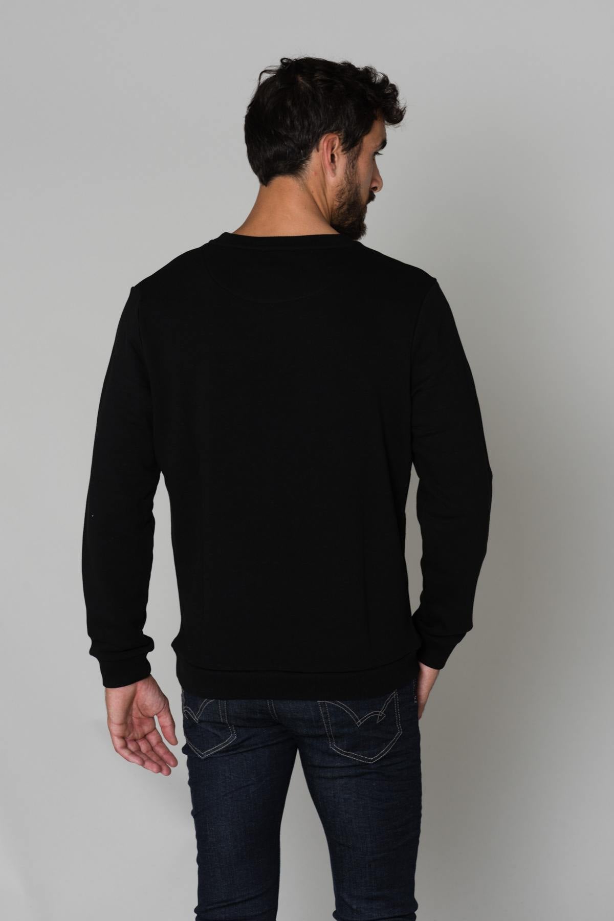 Black cotton sweater - Image n°4