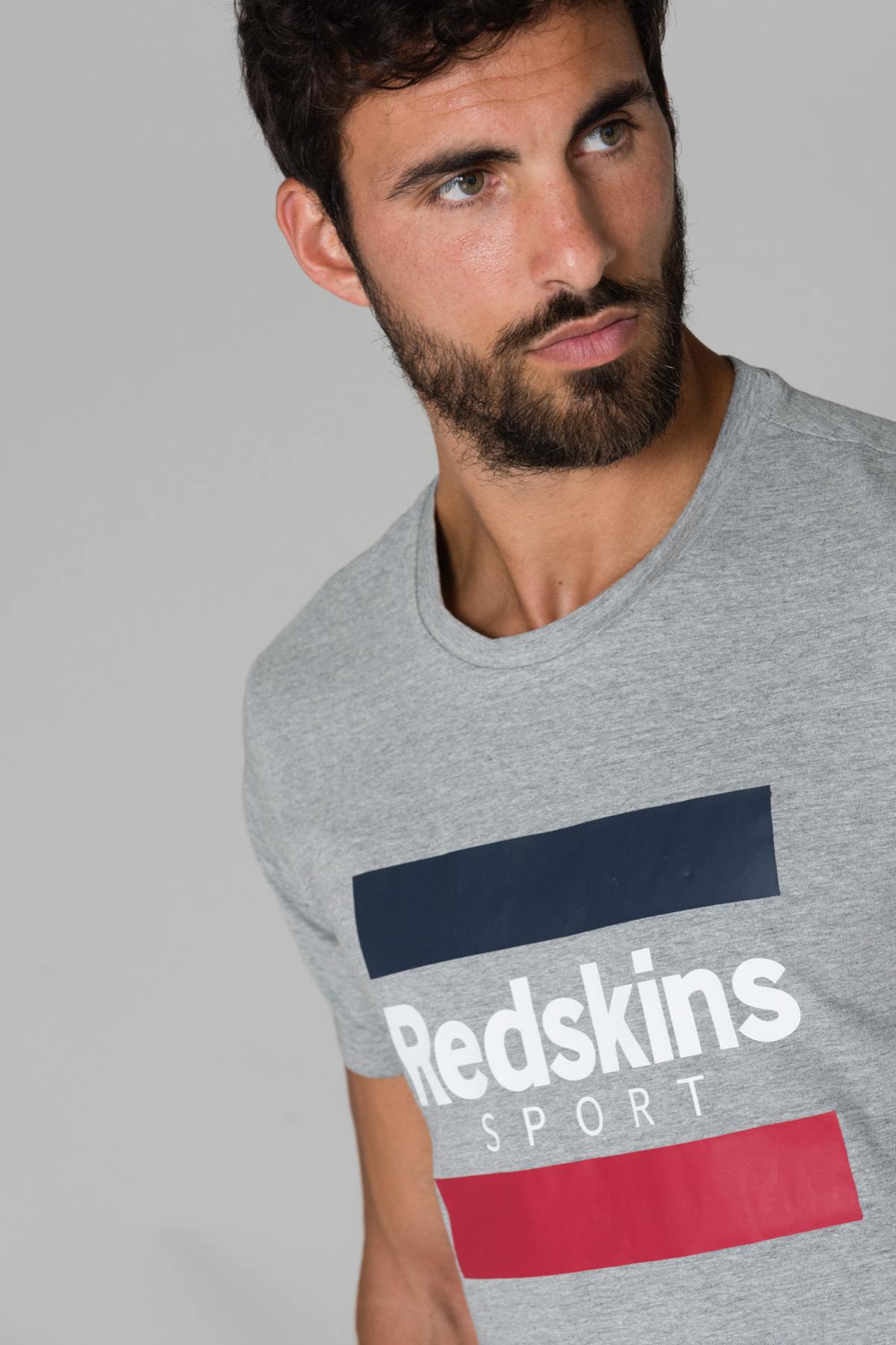 Men's gray round-neck t-shirt - Image n°2