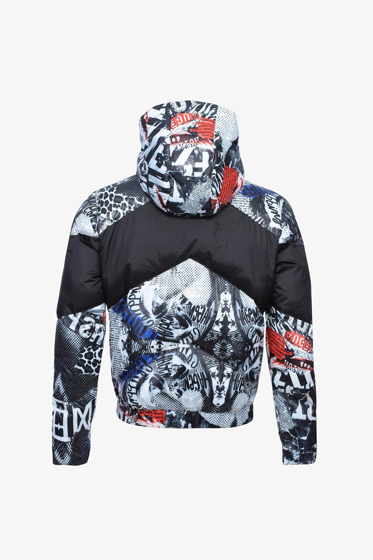 Jacket with black and white print - Image n°12