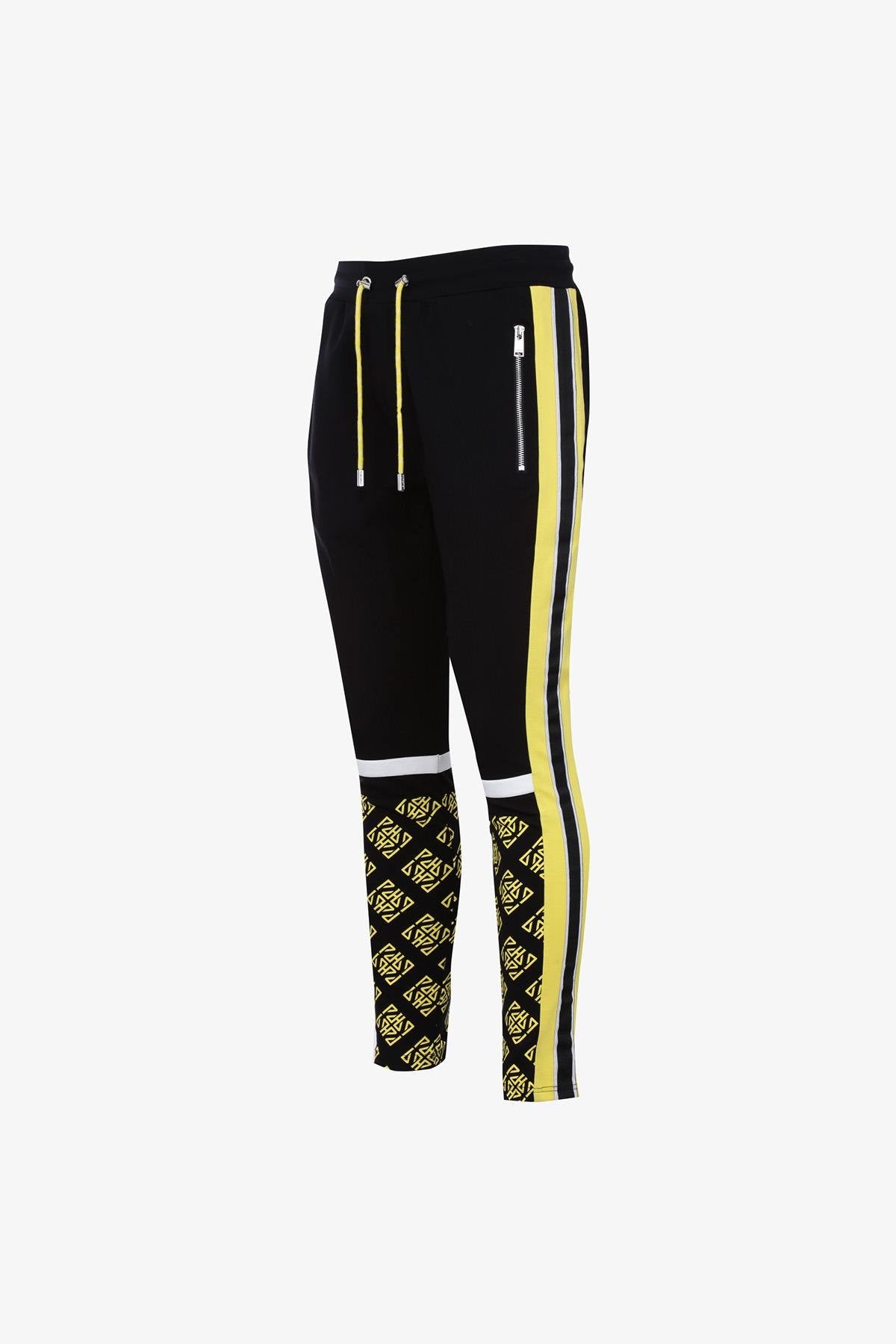 Black and yellow jogging pants - Image n°4